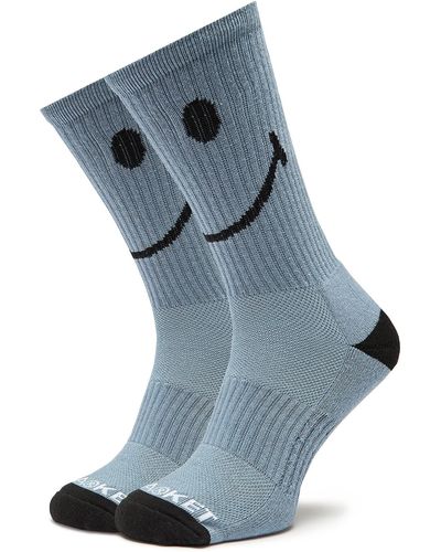 Market Hohe -Socken Smiley 360001158 - Blau