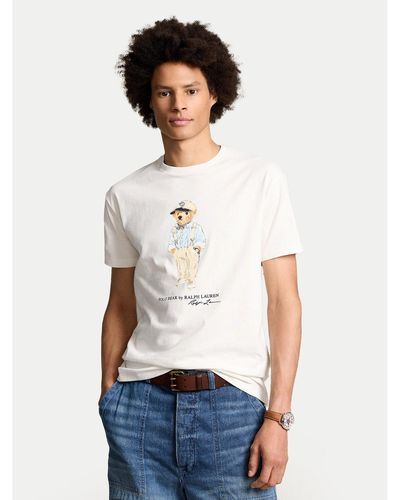 Polo Ralph Lauren T-Shirt 710854497037 Weiß Regular Fit