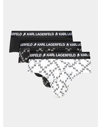 Karl Lagerfeld 3Er-Set Slips Logo Monogram Brief Set(3Pack) 225M2102 - Weiß