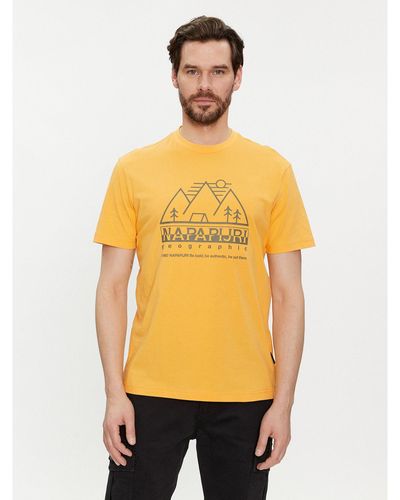 Napapijri T-Shirt S-Faber Np0A4Hqe Regular Fit - Orange