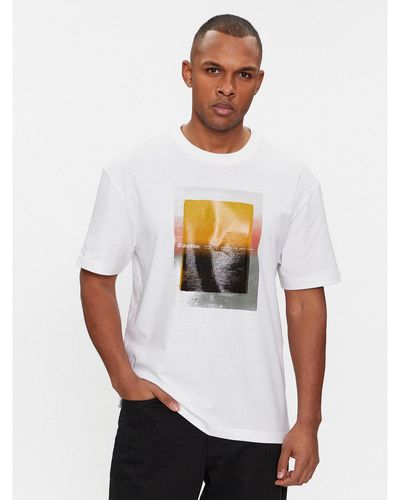 Calvin Klein T-Shirt Sense Layer K10K112394 Weiß Regular Fit
