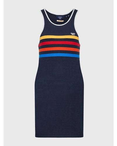 Superdry Kleid Für Den Alltag W8011103A Regular Fit - Blau