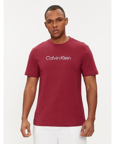 Calvin Klein T-Shirt Degrade Logo K10K112501 Regular Fit - Rot