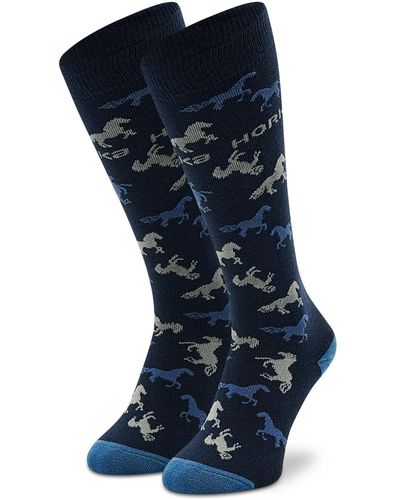 HORKA 3Er-Set Hohe -Socken Riding Shoks 145450 - Blau