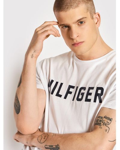 Tommy Hilfiger T-Shirt Um0Um02011 Weiß Regular Fit - Natur