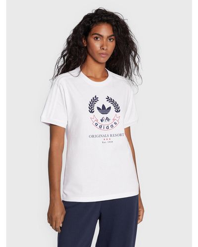 adidas T-Shirt Graphic Hl6556 Weiß Regular Fit