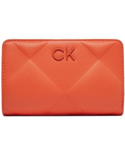 Calvin Klein Große Damen Geldbörse Re-Lock Quilt Bifold Wallet K60K611374 - Rot