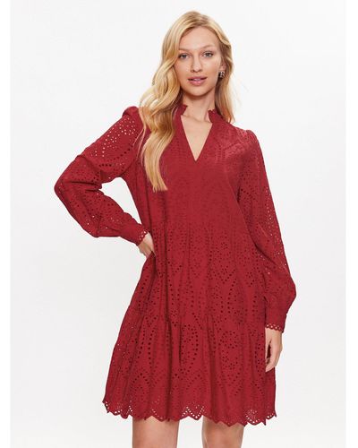 Y.A.S Kleid Für Den Alltag Holi 26027162 Relaxed Fit - Rot