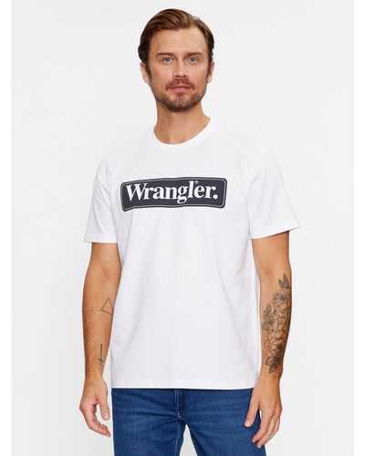 Wrangler T-Shirt 112341195 Weiß Relaxed Fit in Weiß für Herren 