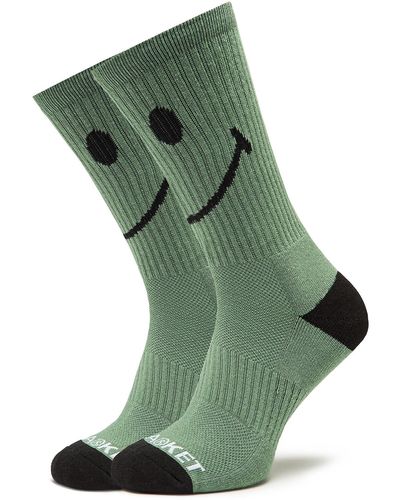 Market Hohe -Socken Smiley 360001158 Grün