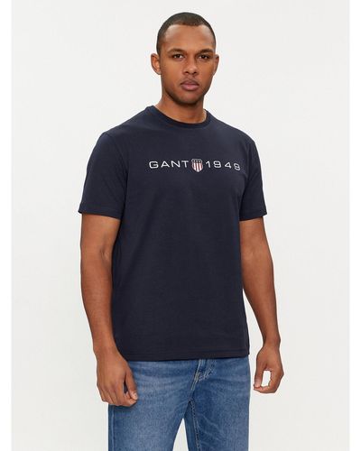 GANT T-Shirt Graphic 2003242 Regular Fit - Blau
