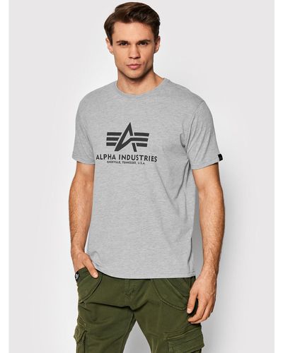 Alpha Industries T-Shirt Basic 100501 Regular Fit - Grau