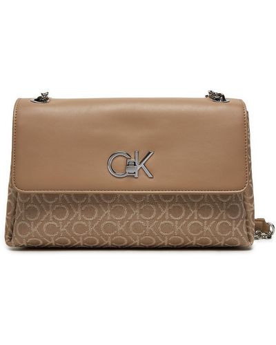 Calvin Klein Handtasche Re-Lock Conv Shoulder Bag_Jqc K60K612641 - Braun