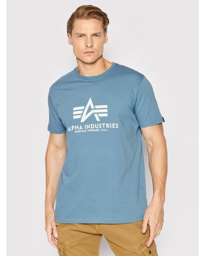 Alpha Industries T-Shirt Basic 100501 Regular Fit - Blau