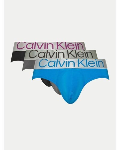 Calvin Klein 3Er-Set Slips 000Nb3073A - Blau