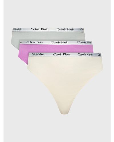Calvin Klein 3Er-Set Stringtangas 000Qd3800E - Lila
