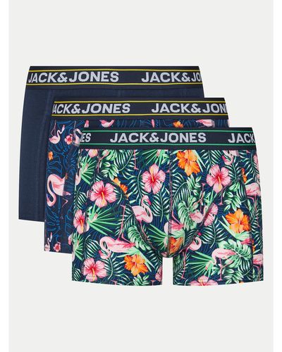Jack & Jones 3Er-Set Boxershorts Jacpink 12255833 - Blau