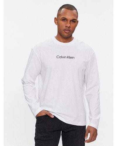 Calvin Klein Longsleeve Hero K10K112396 Weiß Regular Fit