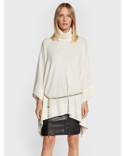MICHAEL Michael Kors Poncho Mf260Hncsn Relaxed Fit - Weiß