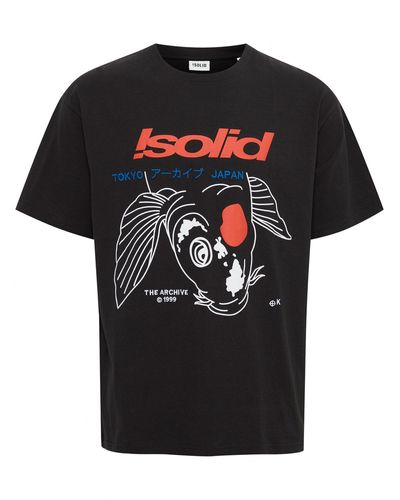 Solid T-Shirt 21107529 Regular Fit - Schwarz