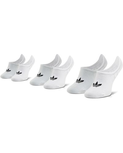 adidas 3Er-Set -Sneakersocken No-Show Socks 3P Fm0676 Weiß - Mettallic
