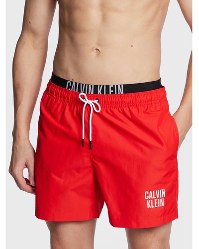 Calvin Klein Badeshorts Km0Km00798 Regular Fit - Rot