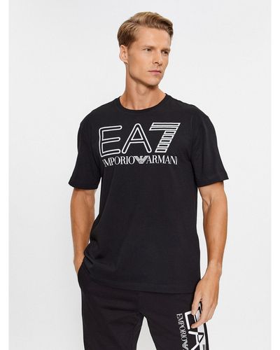 EA7 T-Shirt 6Rpt03 Pjffz 1200 Regular Fit - Schwarz