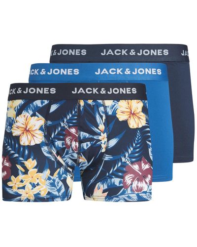 Jack & Jones 3Er-Set Boxershorts Fiesta 12228466 - Blau