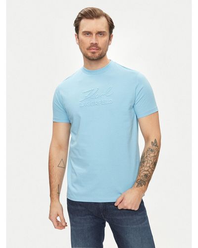 Karl Lagerfeld T-Shirt 755030 542225 Regular Fit - Blau