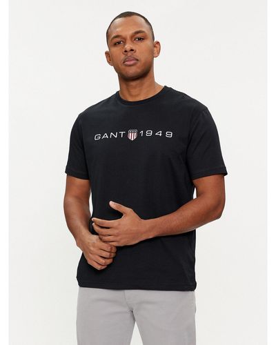 GANT T-Shirt Graphic 2003242 Regular Fit - Schwarz