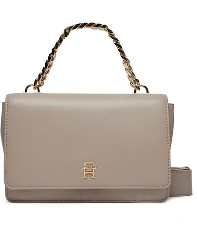 Tommy Hilfiger Handtasche Th Refined Med Crossover Aw0Aw15725 - Grau