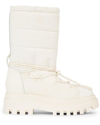 Calvin Klein Schneeschuhe Flatform Snow Boot Nylon Wn Yw0Yw01146 Weiß - Natur