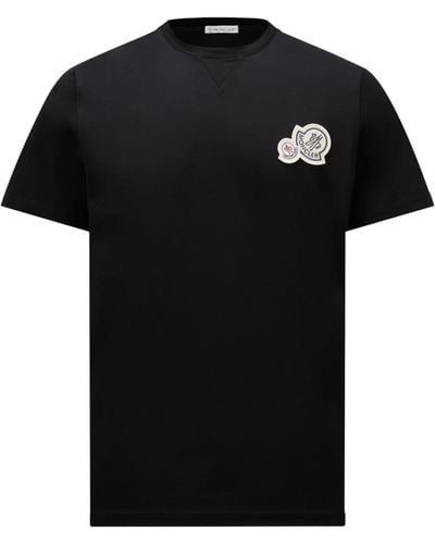 Moncler Double Logo Patch T-shirt - Black