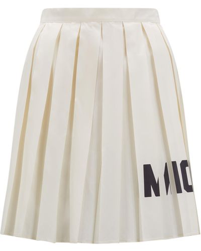 Moncler Pleated Taffeta Skirt - White