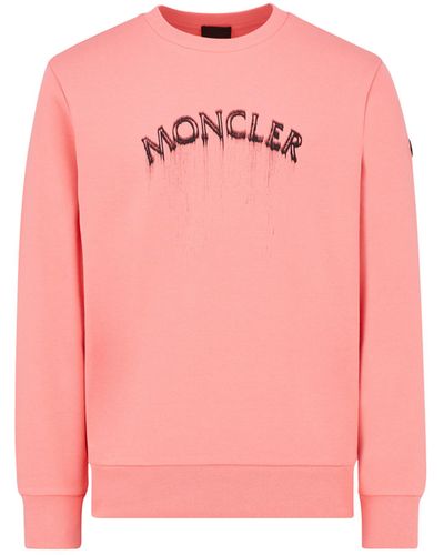 Moncler Logo Sweatshirt Pink