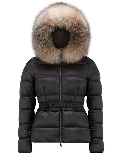 Moncler Fur-trim Boed Puffer Jacket - Black