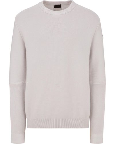 Moncler Cotton Sweater Grey - White