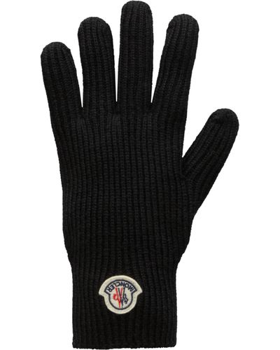 Moncler Gloves With Logo - Black