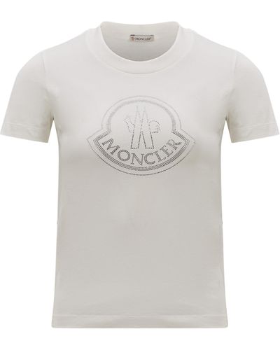 Moncler Crystal Logo T-Shirt - Grey