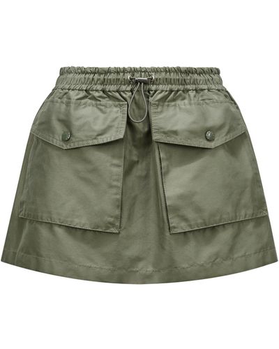 Moncler Taffeta Mini Skirt - Green