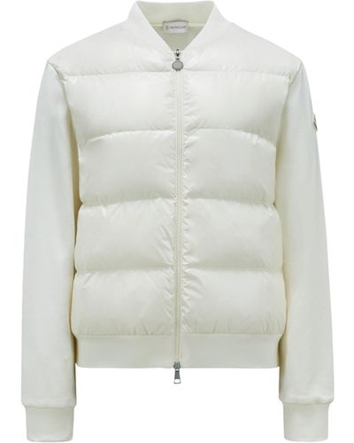 Moncler Padded Zip-Up Sweatshirt - White