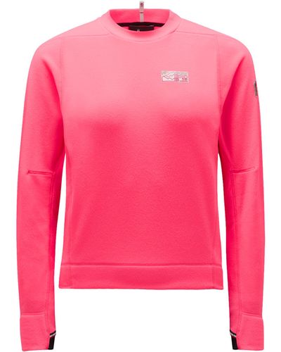 3 MONCLER GRENOBLE Mountain Logo Sweatshirt - Pink
