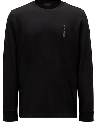 Moncler Logo Long Sleeve T-shirt - Black