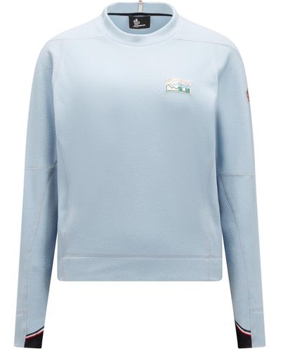 3 MONCLER GRENOBLE Mountain Logo Sweatshirt - Blue