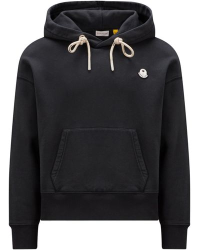 8 MONCLER PALM ANGELS Logo Patch Hoodie - Black