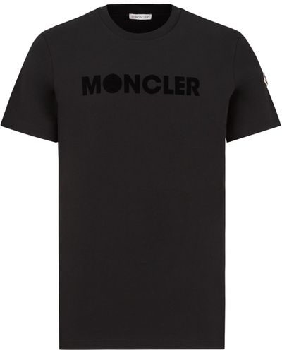 Moncler Flocked Logo T-shirt Black