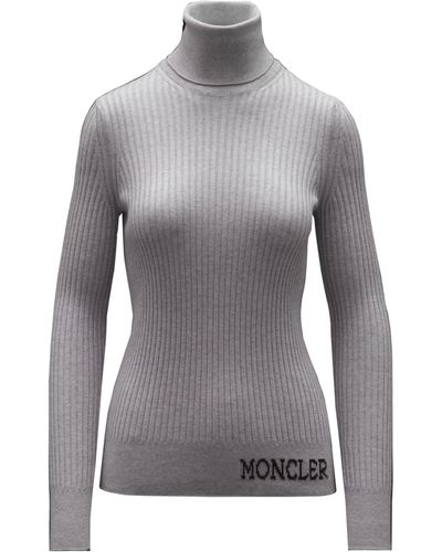 Moncler Wool Turtleneck Sweater - Grey