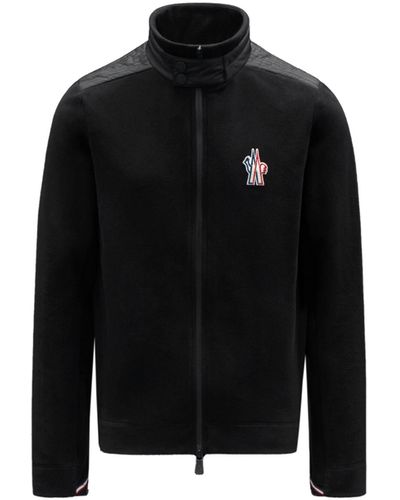 3 MONCLER GRENOBLE Fleece Zip-Up Sweatshirt - Black