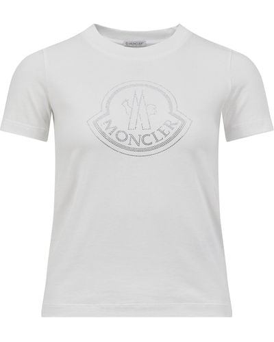 Moncler Crystal Logo T-Shirt - White