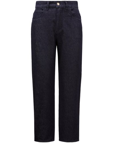 Moncler Cropped Jeans Blue